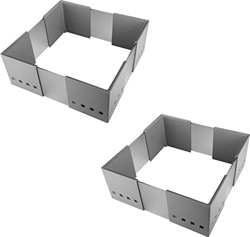 2er Set SO-TECH® CuisioFlex Trennwand Aluminiumgrau/Weiß transluzent | Organisationsrahmen