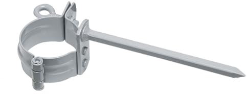 INEFA Rohrschelle mit Schlagstift 110mm DN85 / 85mm Grau Stahl kunststoffbeschichtet, Dachrinnenzubehör, einfache Montage, Made in Germany