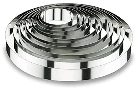 LACOR 68509 Kuchen/Ausstechformer, rund 9 x 4,5 cm | Aus lebensmittelechtem Edelstahl gefertigt; hohe Korrosionsbeständigkeit und Haltbarkeit im täglichen Gebrauch
