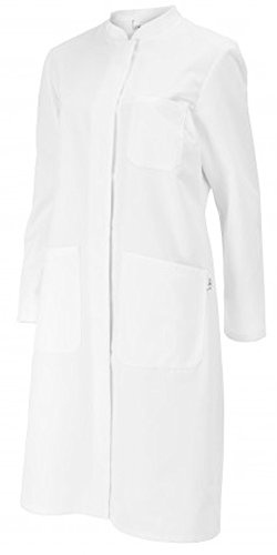 BP 1614-130-21-36n Mantel für Frauen, Langarm, Stehkragen, 205,00 g/m² Reine Baumwolle, weiß, 36n