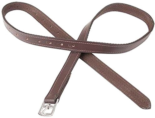 TdeT Steigbügelriemen Leder und Nylon – Dunkelbraun – 120 cm