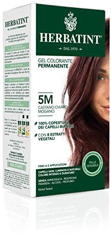 Herbatint Permanentes Pflanzen-Haarfarben-Gel, 5 M Helle Mahagoni-Kastanie, 150 ml