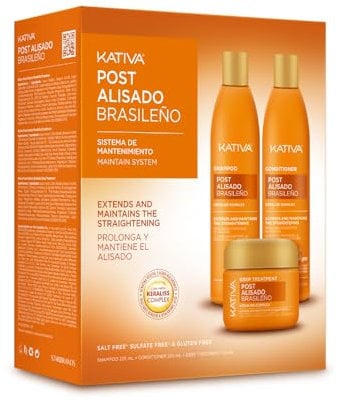 Kativa Kit Champú, Acondicionador y Mascarilla Post Tratamiento, 750ml