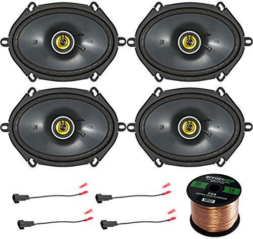 Kicker 40CS684 Lot de 4 haut-parleurs stéréo coaxiaux 2 voies pour Ford, Lincoln, Mazda, Mercury, Enrock 15,2 m x 20,3 cm 16 g
