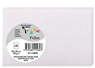 Clairefontaine 11484C Packung (mit 25 Karten Pollen, 82 x 128mm, 210g) perlmutt rosa
