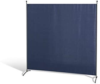 GRASEKAMP Qualität seit 1972 Stellwand 180 x 180 cm - Blau - Paravent Raumteiler Trennwand Sichtschutz