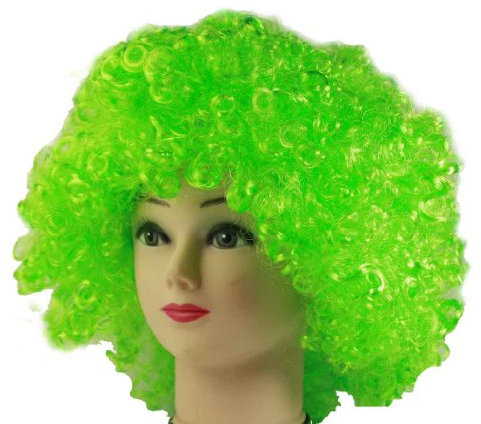 HAAC Perücke Afro Afroperücke Farbe grün für Fasching Karneval Party