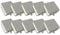 F-tronic 10 Stück Abzweigdosen/Verteilerdosen Aufputz Feuchtraum IP 54, 100mm x 100mm x 40mm, E114, Grau, Silber, Polyethylen (PE), Polypropylen