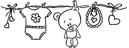 Knorr Prandell 211801202 Knorr prandell 211801202 Stempel aus Holz (Geburt) Motivgröße 10 x 3,8 cm, Motiv: Wäscheleine, Braun