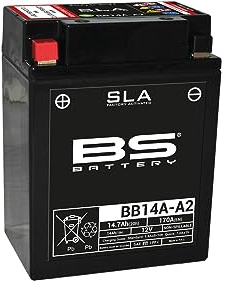 BS battery 300838 BB14A A2 12V SLA AGM Batterie Moto (Noir)