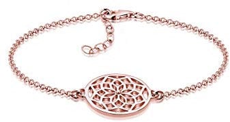 Elli Armband Damen Traumfänger Boho Ornament in 925 Sterling Silber rosé vergoldet