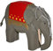Lotte Sievers-Hahn Elefant mit Sattel + Zügel, Krippenfigur, Holzbraun, 13 cm