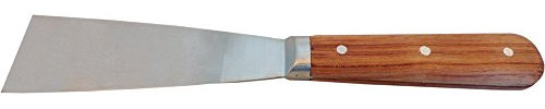 HAROMAC Malerspachtel aus Rosenholz, 40 mm, rostfreier Edelstahl, Rosenholzheft, Profi-Ausführung, Trockenbau, Farbspachtel, Abrennspachtel