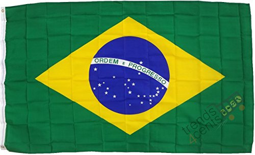 Flagge/Fahne BRASILIEN Flagge/Fahne mit Ösen 150x90 cm, sehr gute Qualität
