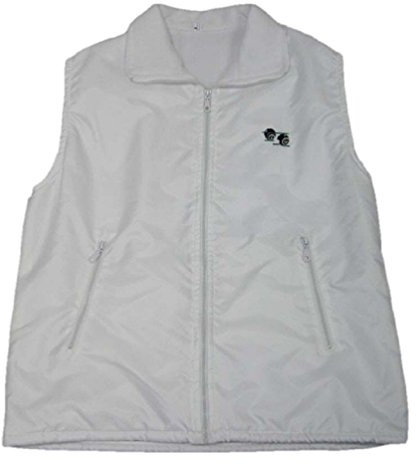 HS New Unisex to Fit Lawn Bowls Bowlswear Bowling Bowls Waterproof Wind Proof Fleece Lined Gilet Body Warmer Side Zipped Pockets (Medium) White