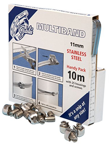 TIMCO Jubilee Multiband Stainless Steel Handy Pack Housing Screws - 11mm x 10m - 25Pieces