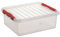 SUNWARE Q-Line Box - 25 Liter - 500 x 400 x 180mm - transparent/rot