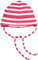 Sterntaler Unisex Beanie mit Bindebändern und Streifenmotiv, Alter: ab 2-3 Monate, Größe: 37, Magenta