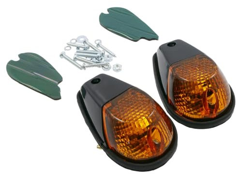 Verkleidungsblinker Paar schwarz, Glas dunkel, Motorrad, Quad, Roller