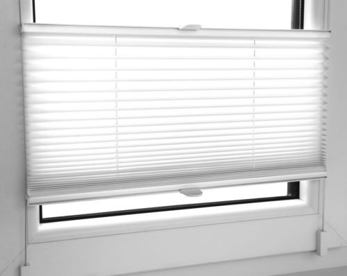KS Handel 24 PLISSEE FALTROLLO 55x120 cm Weiss INKL. KLEMMTRÄGER Jalousie - MEGA Auswahl IM Shop - 80 Breiten - 12 Farben