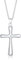 Elli DIAMONDS Halskette Damen Kreuz Anhänger Klassisch mit Diamant (0.03 ct) in 925 Sterling Silber