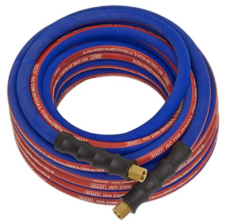 Sealey Extra-Heavy-Duty Air Hose 10m x Ø8mm with 1/4 BSP Unions - AH10R