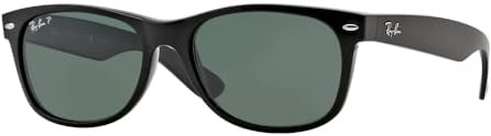 Ray-Ban Men's Classic Polarized Wayfarer, Black, 52 mm
