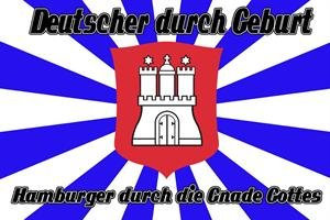 Hamburg  Durch die Gnade Gottes  Fussball Fahne Flagge Grösse 1,50x0,90m