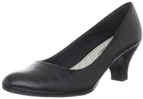 Easy Street Women's Fabulous Pump,Black Croco,6.5 M US
