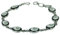 Chic-Net Shivaauge Armband Silberarmband schwarz umrandet oval Shiva Auge 925er Sterlingsilber ca. 11 mm Ø