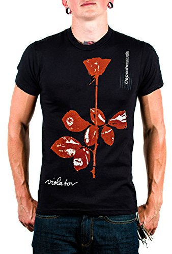FEA Herren Depeche Mode Erwachsene Kurzarm T-Shirt, Violator Black, L