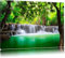 Pixxprint Kleiner Wasserfall im Dschungel, Größe: 60x40cm, Leinwandbild, fertig gespannt, Wandbild, Dekoration, Kunstdruck, kein Poster