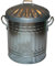 Small Medium Large Galvanised Metal Bin - Rubbish Waste Steel Dustbin / Animal Feed Storage (15 Litre)