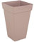 Artevasi Capri Pot High Square, Haut Pot carré en Plastique, 50cm, Couleur: Taupe