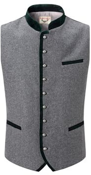 Stockerpoint Herren Alonso Trachtenweste, Grau Forest, 50 EU