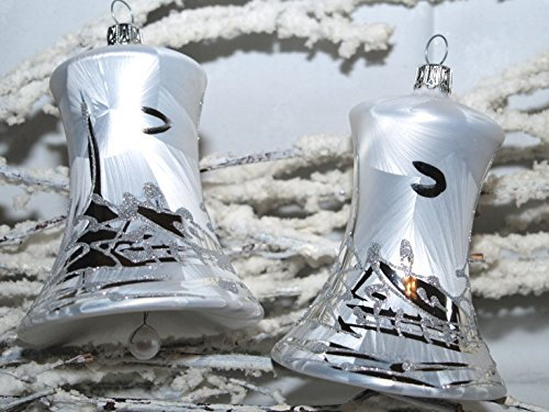 Jingle Bells Lauscha Glocke 7cm Winterzauber 2 Stück per Box