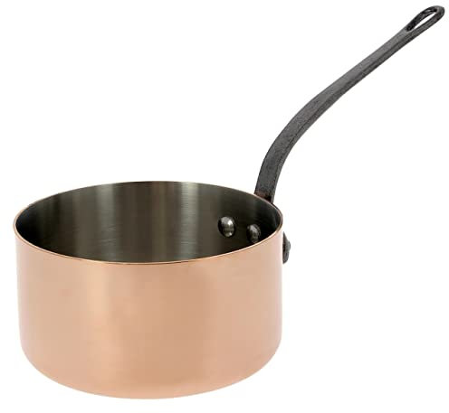 De Buyer Inocuivre 6460.12 First Class Stieltopf, mit Griff aus Gusseisen, 12 cm Ø, Silber