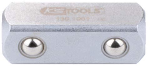 KS Tools 130.1001 Vierkant für Umsteckratsche, 1/2 Zoll 1/2 Durchsteckvierkant, beidseitig verwendbar