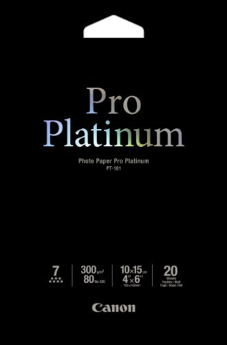 Canon PT-101 Pro Platinum Fotopapier, 10 x 15 cm, 20 Blatt, 10 x 15 cm, 20 Stück