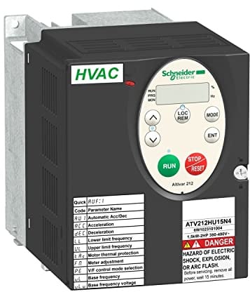 Schneider Electric ATV212HU15N4 Variable Speed VSD 1.5kW 480V, Altivair 212 1.5Kw 480V 3 Phase Emc Ip21