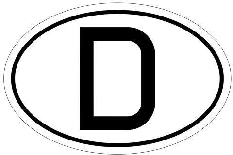 Kiwistar - Autoaufkleber - 10x6,6 cm - außen klebend - Deutschland D 10 x 6,6 cm Autoaufkleber Sticker Aufkleber KFZ Flagge Fahne