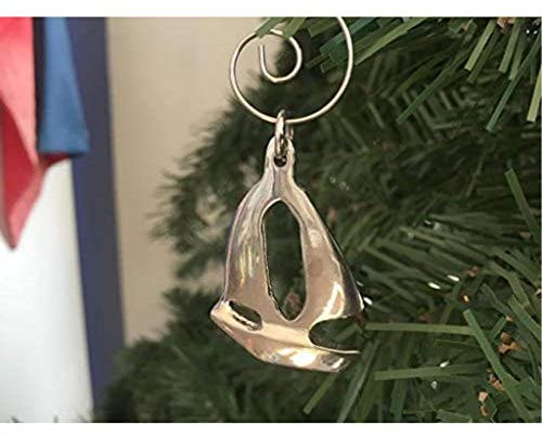 Hampton Nautical K-269-CH-x Weihnachtsbaum-Dekoration, Yacht, 12,7 cm, Chrom, 12,7 cm