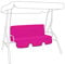 Gardenista Garden Swing 3 Seater Hammock Bench Cushion | Canopy Outdoor Patio Furniture Replacement Cushion Seat Pad | Water Resistant Seat and Back Cushion | Soft Comfy and Durable (Cerise)