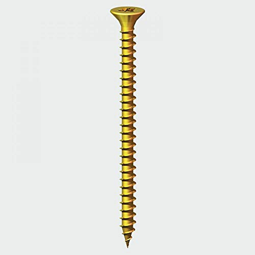 TIMco 50050CHYP PZ CSK ZYP Chipboard Screw 5.0 x 50 - Yellow (Pack of 12)