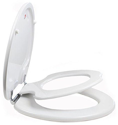 TOPSEAT 6TSTE9999CP 999 TinyHiney Toilet Seat with Metal Hinges, Elongated White