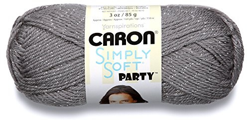 Caron Simply Soft Party Yarn, 3 oz, Medium Worsted 4 Gauge, -Platinum