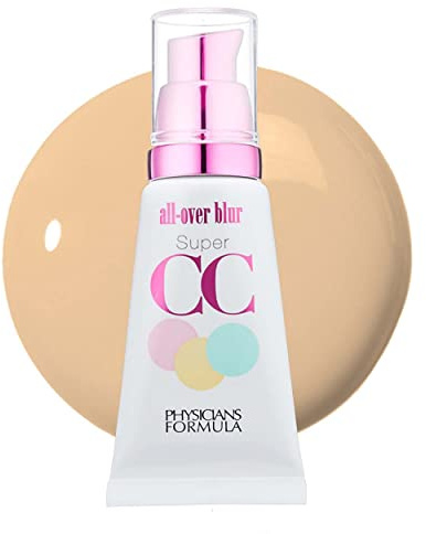 Physicians Formula Super CC+ Cream Foundation, Light Medium, Dermatologist Approved, Color-Correction and Care All-Over Blur CC Cream
