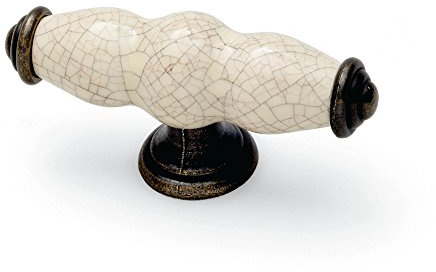 FITTINGSCO Winchester T Bar Knob Antique/Cream Crackle