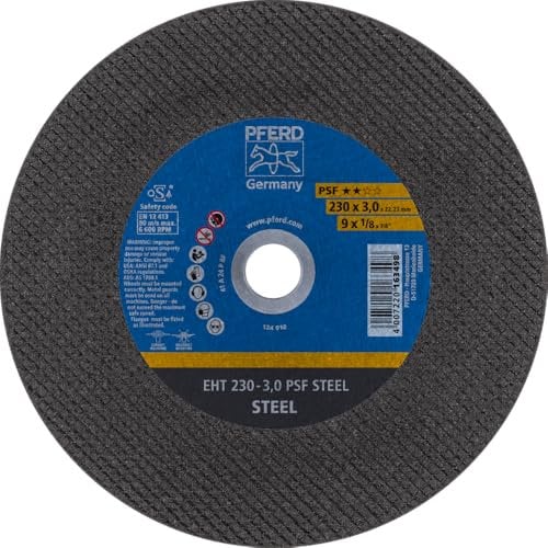 PFERD Trennscheibe EHT | 230x3,0x22,23mm, gerade, Universallinie PSF STEEL | 61728222 – für Stahl