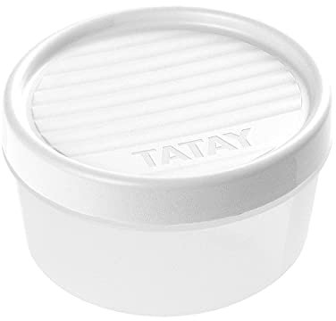 Tatay Frischhaltedose, Vakuum, 0,5 l Fassungsvermögen, Schraubdeckel, BPA frei, Geeignet Mikrowelle und Geschirrspüler, Weiß. Maße: 12 x 12 x 6,6 cm